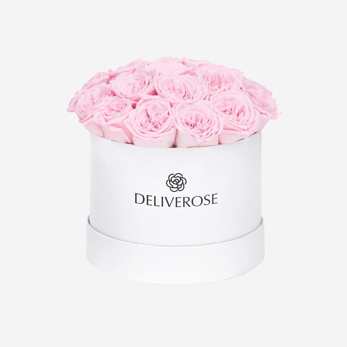 Timeless White Dome Box with Light Pink Roses